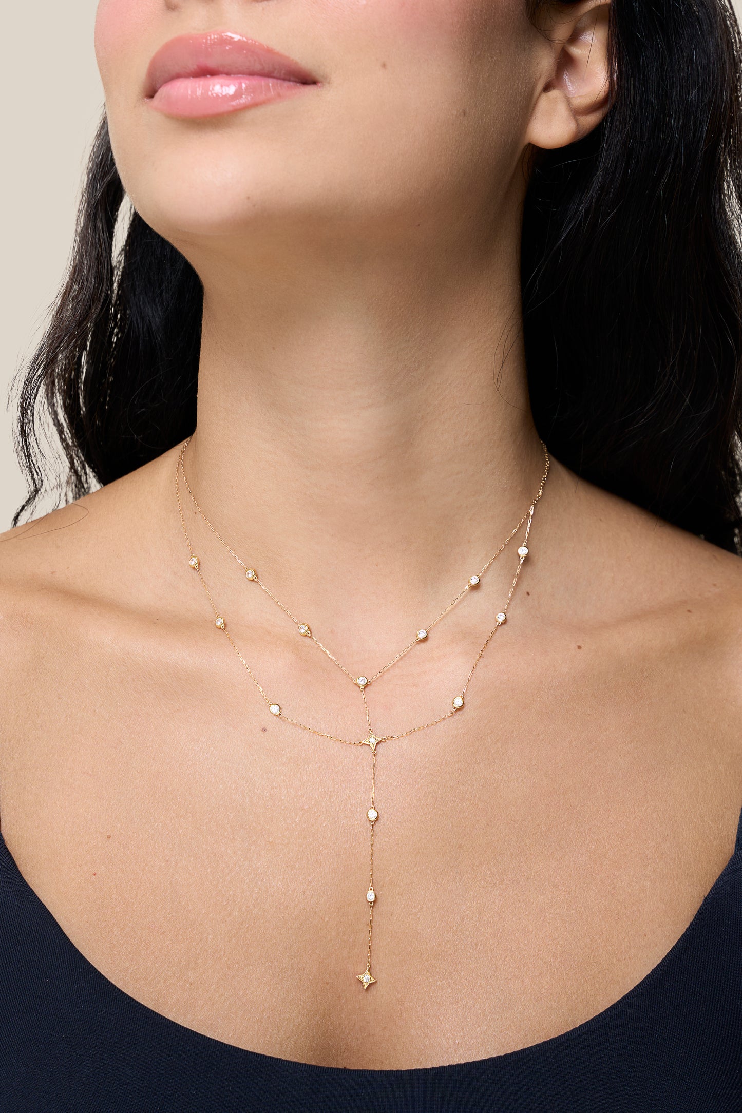 Zircon Necklace - Yellow Gold