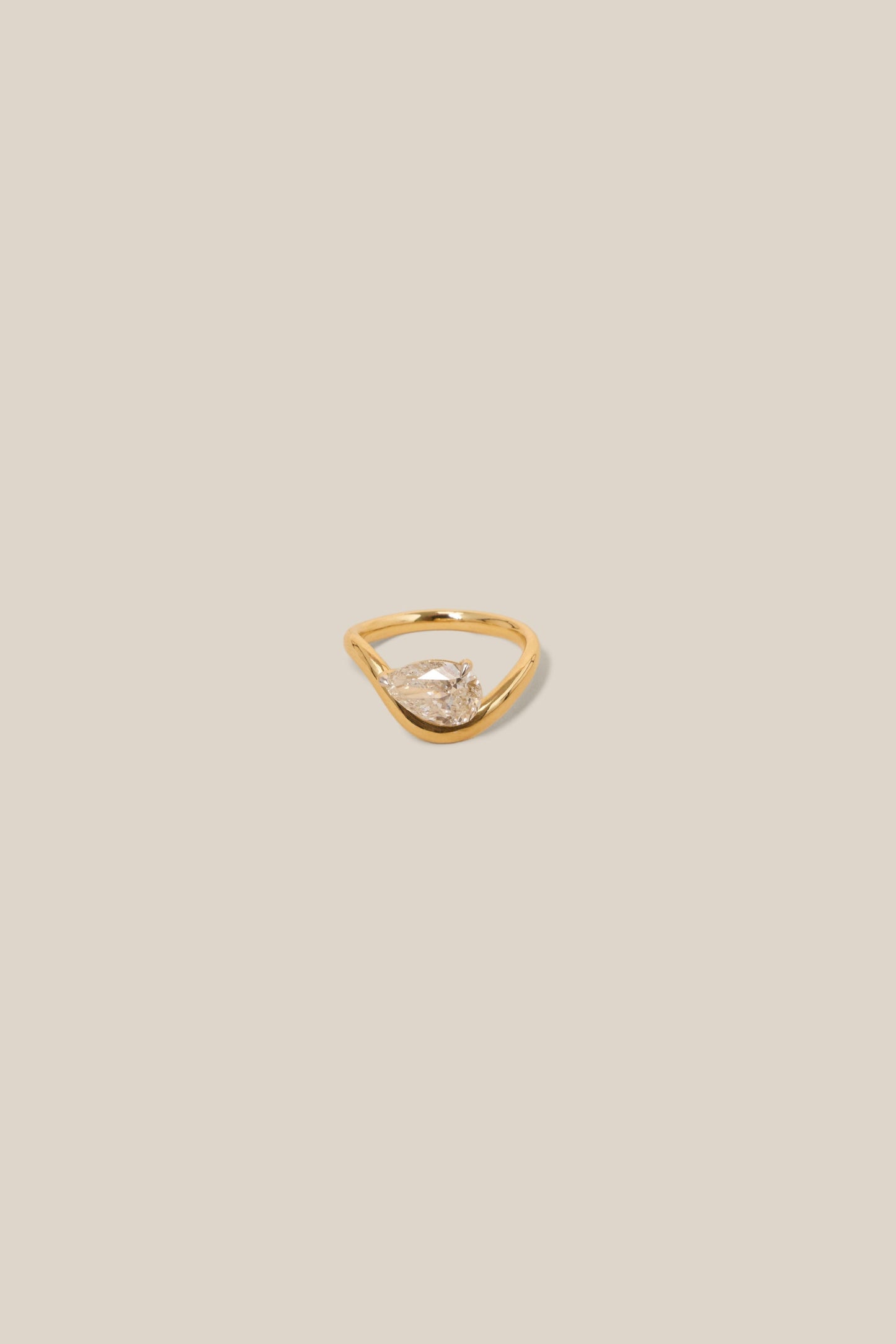 Diamond Pinky Ring - Yellow Gold