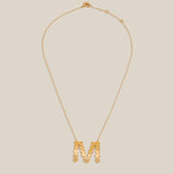 Initial Hearts Necklace - Yellow Gold