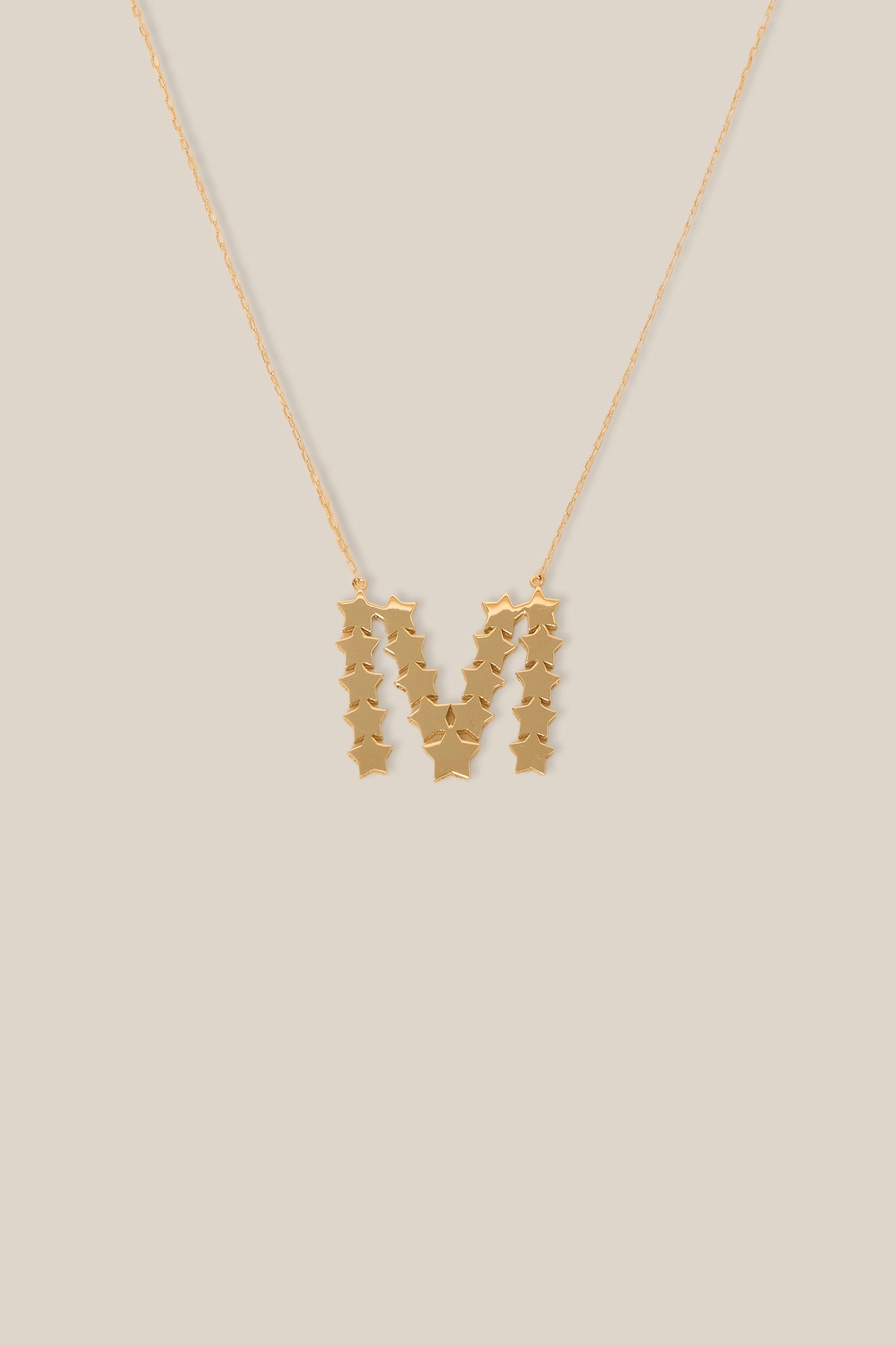 Initial Stars Necklaces - Yellow Gold