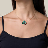 Green Lebanon Necklace  - Yellow Gold