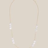 White Hearts Choker  - Yellow Gold