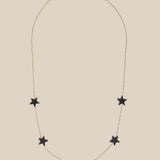 Grey Stars Choker  - Yellow Gold