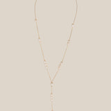 White Bird & Pearls Necklace  - Yellow Gold