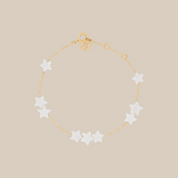 White Stars Bracelet  - Yellow Gold