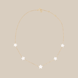 White Stars Choker  - Yellow Gold