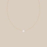 One White Star Choker  - Yellow Gold