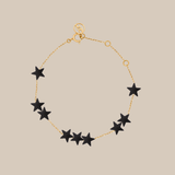Grey Stars Bracelet  - Yellow Gold