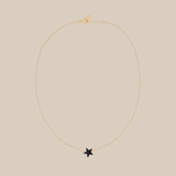 One Grey Star Choker  - Yellow Gold
