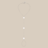 White Stars Hand Chain - White Gold