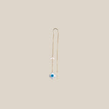 Flower Eye & Pearl Earring  - Yellow Gold