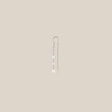 Two White Stars Two Pearls Earring- White Gold
