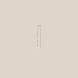 One White Star One Pearl Earring- White Gold
