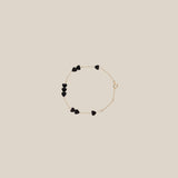 Grey Hearts Bracelet  - Yellow Gold