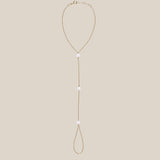 White Stars Hand Chain  - Yellow Gold