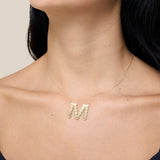 Initial Hearts Necklaces - Yellow Gold