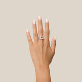 White Gold Bubble Ring - White Gold
