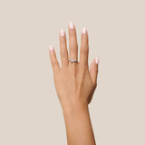 Two Zircon Ring - White Gold