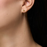 Long Star Earring - Yellow Gold
