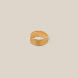 Ribbed Band Ring - Yellow Gold