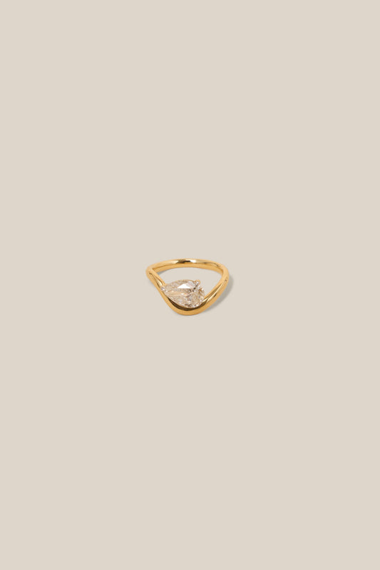Diamond Pinky Ring - Yellow Gold