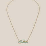 Blue عشق Adore Necklace - Yellow Gold