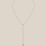 Enamel Initial and Zircon Necklace