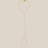 Many Pearl Hand Chain  - Yellow Gold