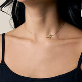 Palm Tree Choker - Yellow Gold