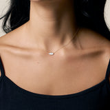 Enamel Oval Pink Eye Choker - Yellow Gold