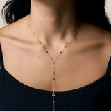 Rose Golden Stars Y Necklace