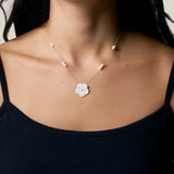 Bloom and Pearls Choker - Yellow Gold