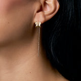 Bow Long Earring - Yellow Gold