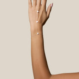 White Stars Hand Chain - White Gold