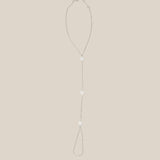 White Stars Hand Chain - White Gold