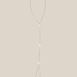 White Stars Hand Chain - White Gold