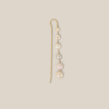 Many Multi-color Pearls Earring - Yellow Gold