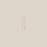 One Grey Pearl Earring - Yellow Gold