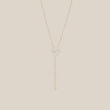 Bloom Long Necklace with 12 Pearls - Yellow Gold