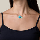 Blue Lebanon Necklace  - Yellow Gold