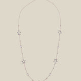 White Golden Stars Necklace