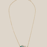 Green عشق Necklace  - Yellow Gold