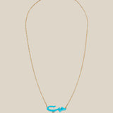 Blue Hub Necklace  - Yellow Gold