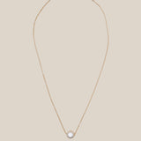 One Pearl Choker  - Yellow Gold