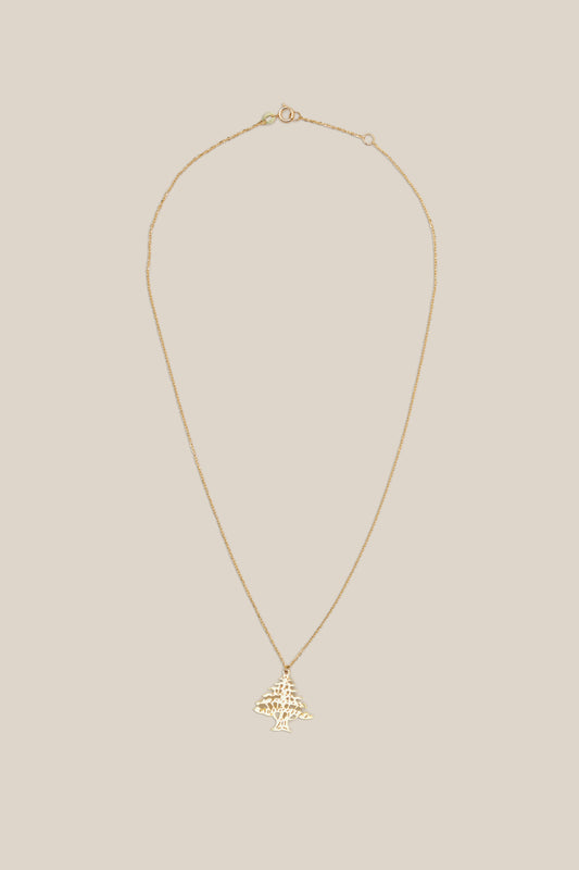 Gold Cedar Necklace  - Yellow Gold