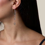 White Golden Stars Earring