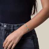 Many Blue Eye Bracelet  - Yellow Gold