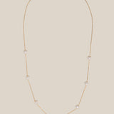 Blue Eye & Pearls Choker  - Yellow Gold