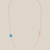 Kaff,3 Pearls, & Eye Choker  - Yellow Gold