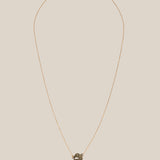 M Letter Necklace  - Yellow Gold